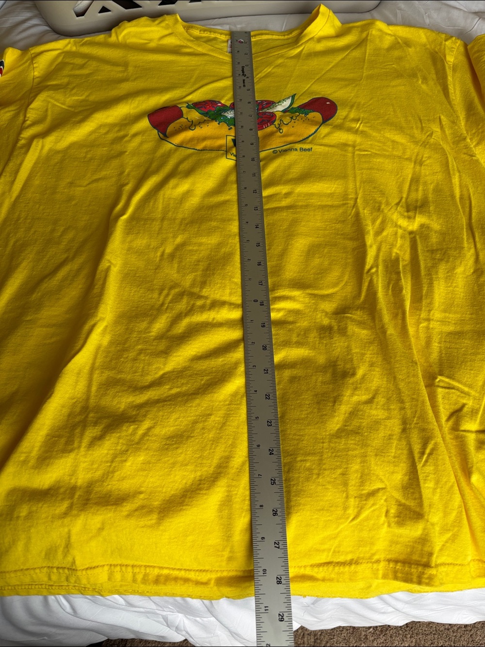 Vienna Hot Dog  + Cubs Yellow Adult XL Graphic Tee - Picture 5 of 6